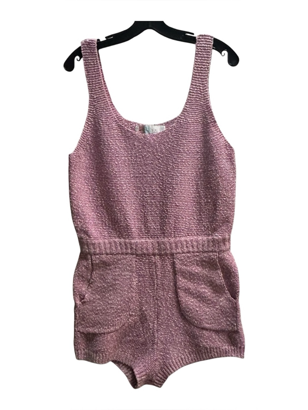Free People FP Beach Declan Sweater Shorts Romper Womens Medium Lilac Purple